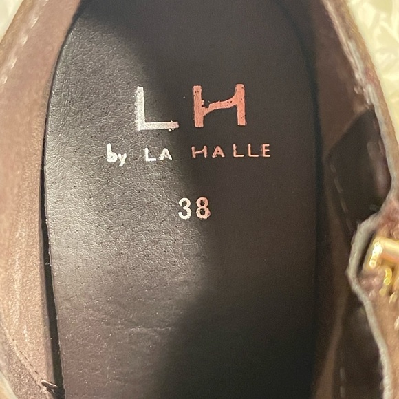 La Halle booties. Synthetic brown suede, double zipper.  NWT SIZE 38 - Picture 9 of 11
